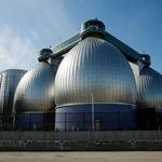 The Newtown Creek Wastewater Treatment Plant digester eggs, from the North